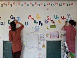 Abroad Volunteer Renovating School